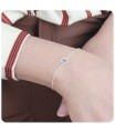 Vintage Flower Style Silver Bracelet BRS-726